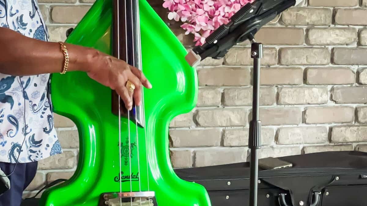 Hand playing guitar in Little Havana Miami Credit Abigail King