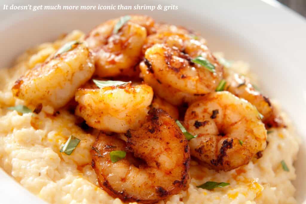 Shrimp and grits, what food is Alabama famous for? 
