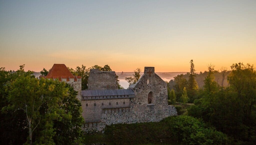 Medieval ruins of Sigulda castle, the best castles in Latvia 