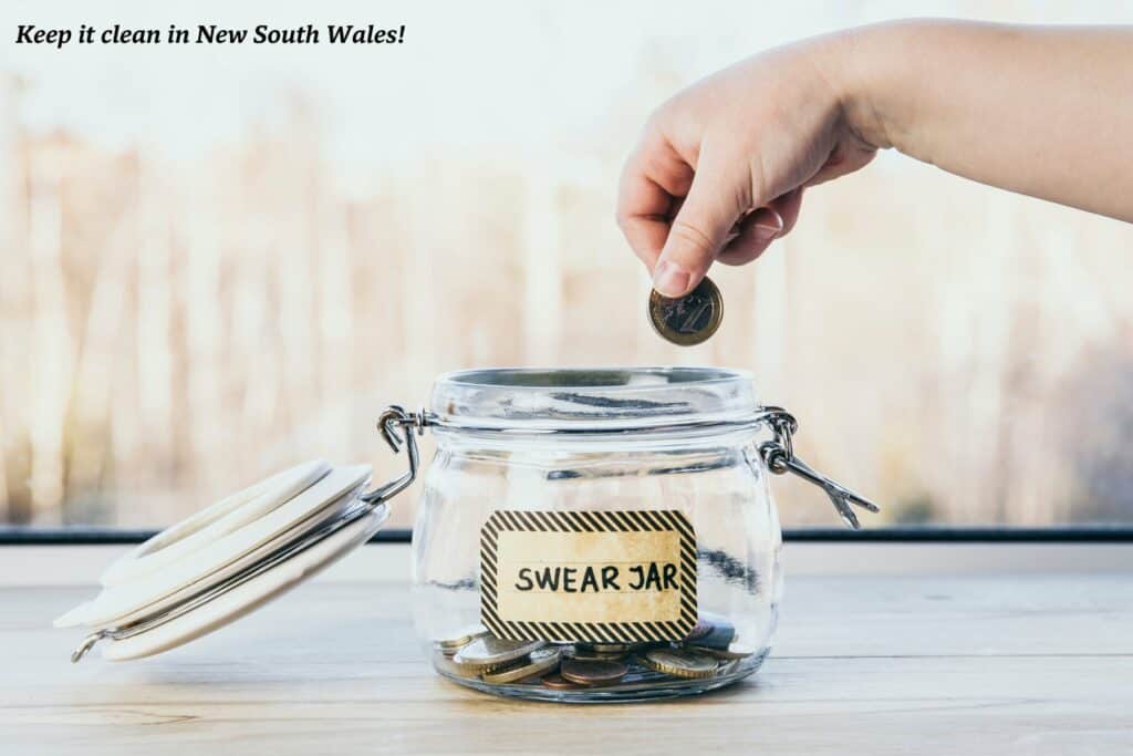 Man putting money in a swear jar - unusual travel rules