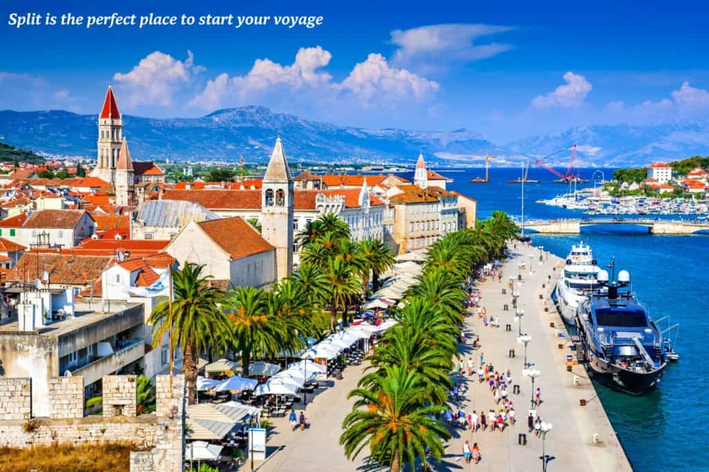 Busy town of Split from above - The best sailing spots in Croatia