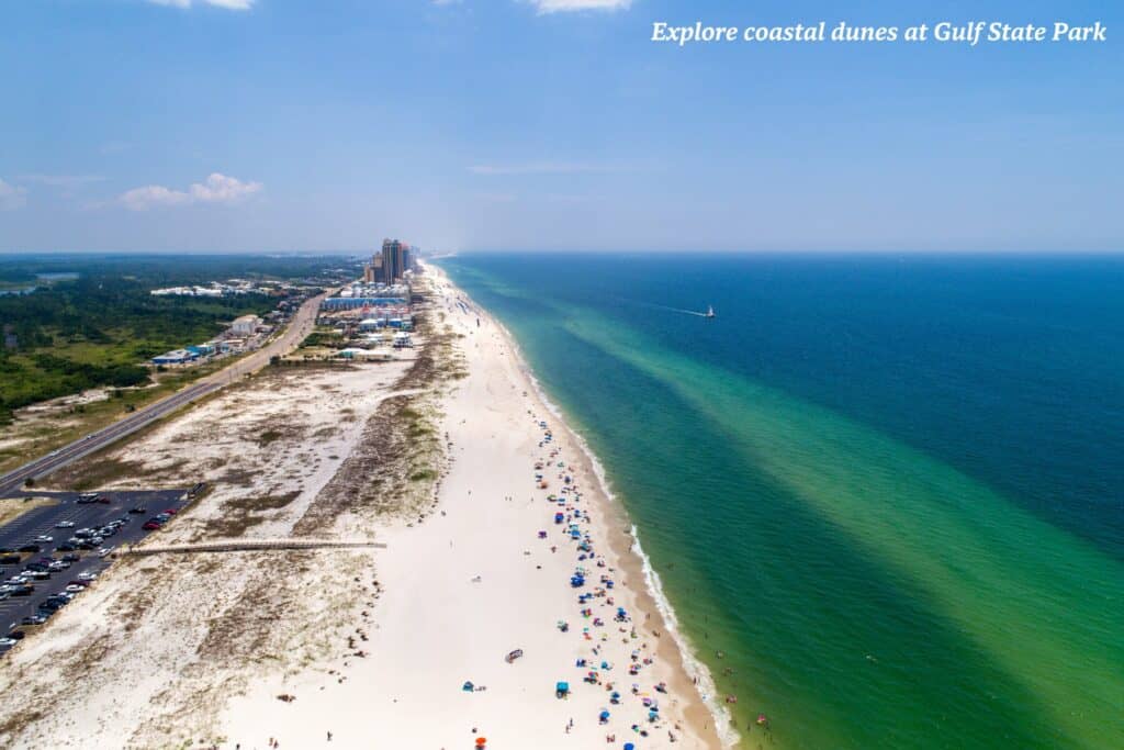 Gulf State Park from above - natural wonders in Alabama 