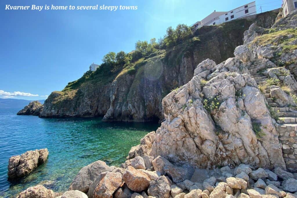 Rocky coastline in Kvarner Bay - The best sailing spots in Croatia