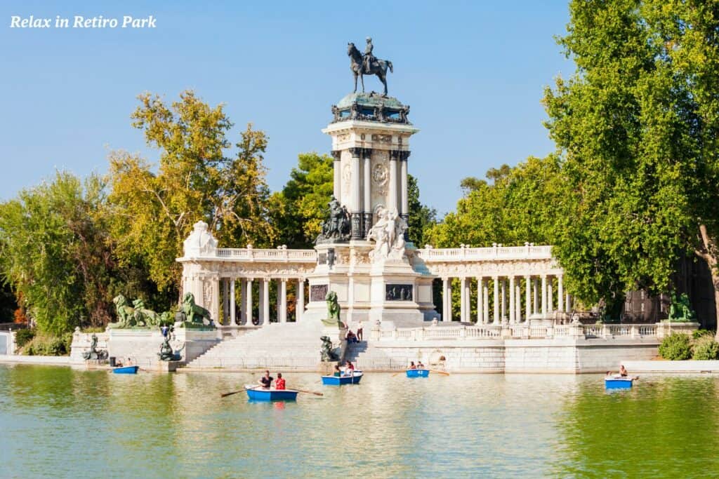 Boats on the water in retiro park -  reasons to visit Madrid 