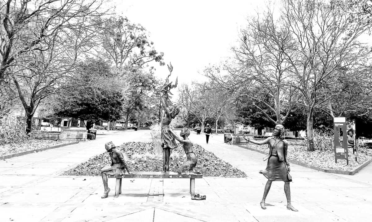 Alabama Civil Rights Sculptures in Park Birmingham