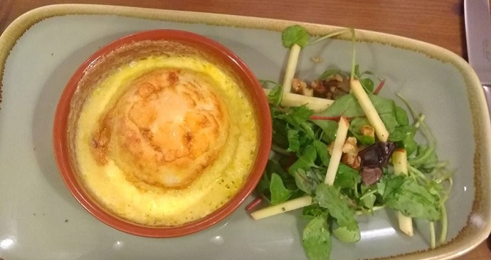 Cheese Souffle at The Fleece  © Anne-Marie McLeman